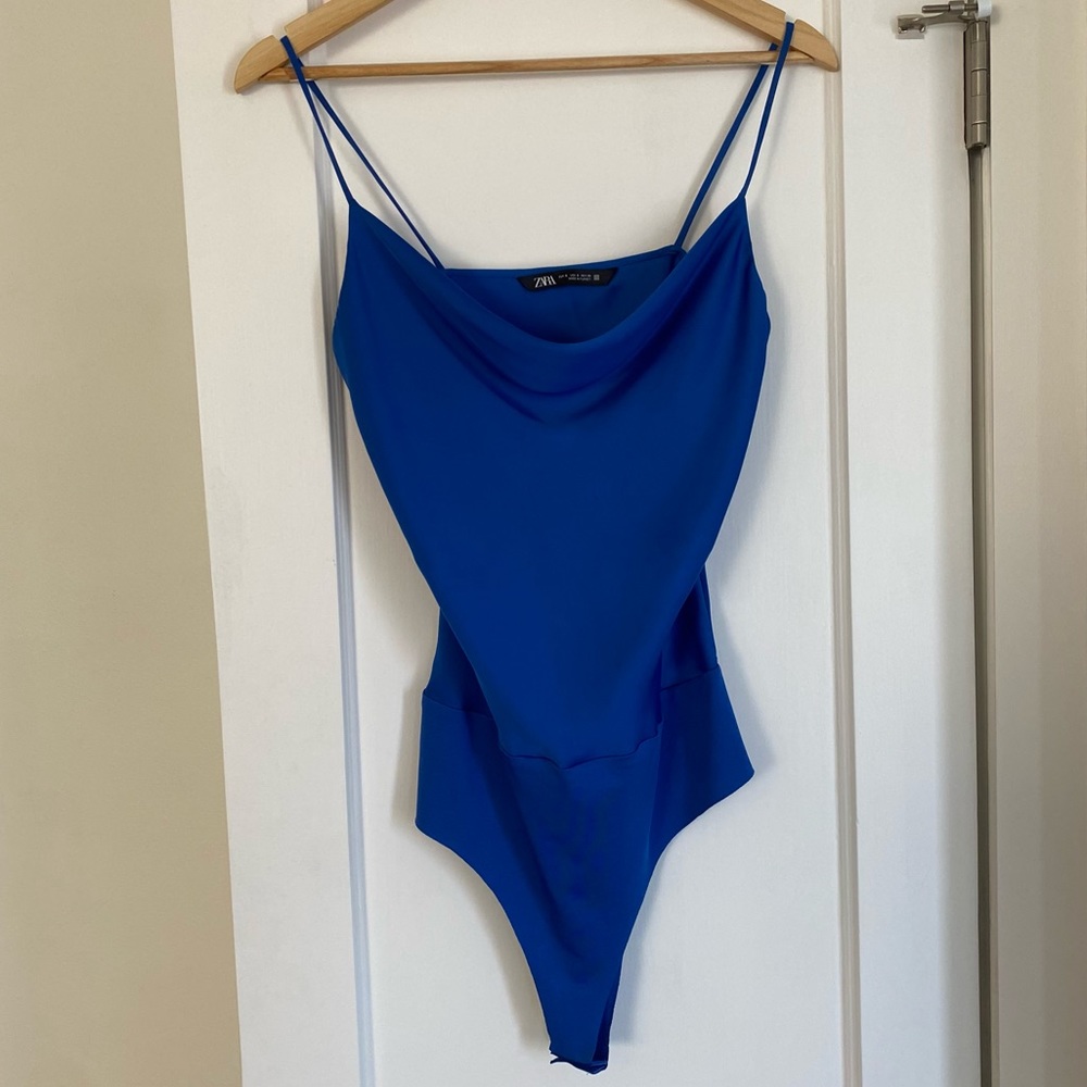 NWOT Zara Satin Bodysuit